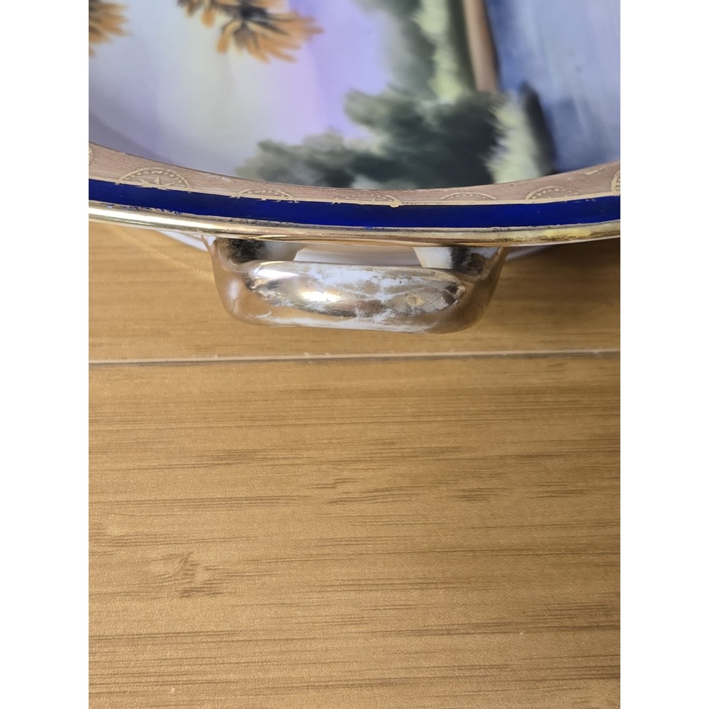 Antique Noritake Nippon Hand-Painted Porcelain Serving Bowl. Some Wear See Pics - Picture 10 of 13